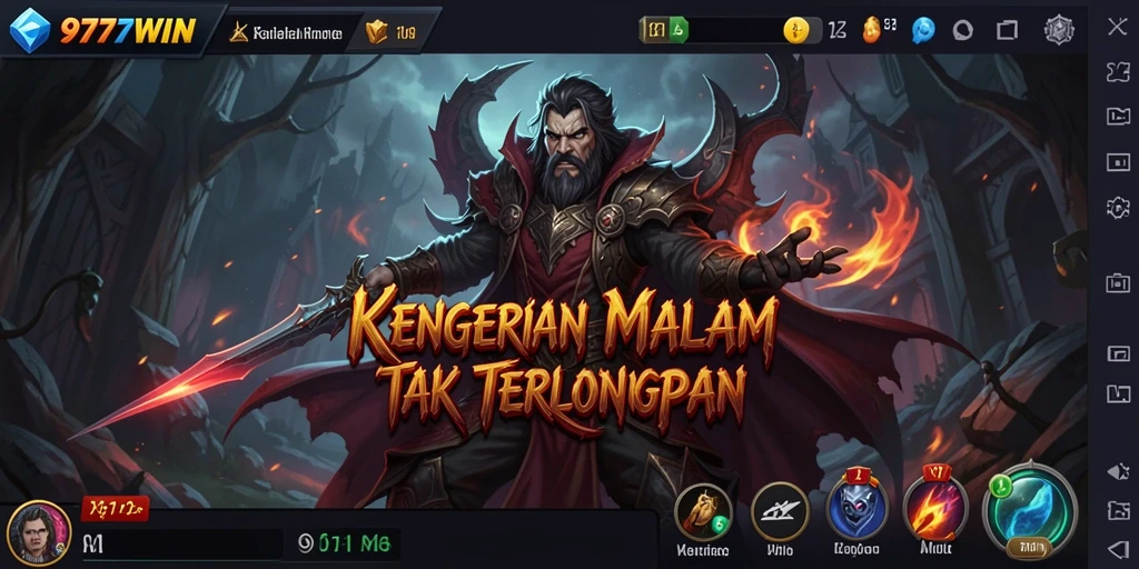 Gameplay seram di dalam rumah berhantu yang menegangkan.