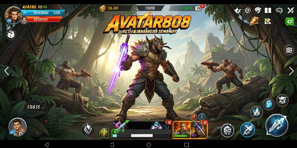 Tampilan penuh aksi dari gameplay AVATAR808 yang mendebarkan.