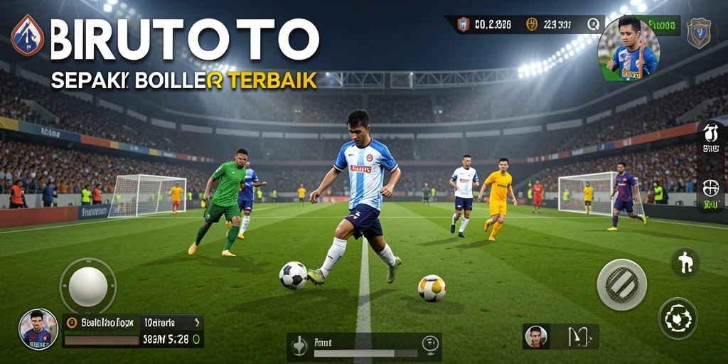 Tangkapan layar dari gameplay BIRUTOTO menunjukkan aksi seru di lapangan.