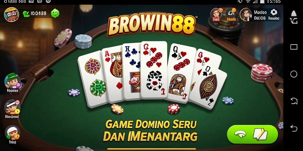 Tampilan menarik gameplay Domino di BROWIN88
