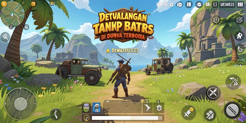 Tangkapan layar gameplay menunjukkan eksplorasi luas di DEWAZEUS33.