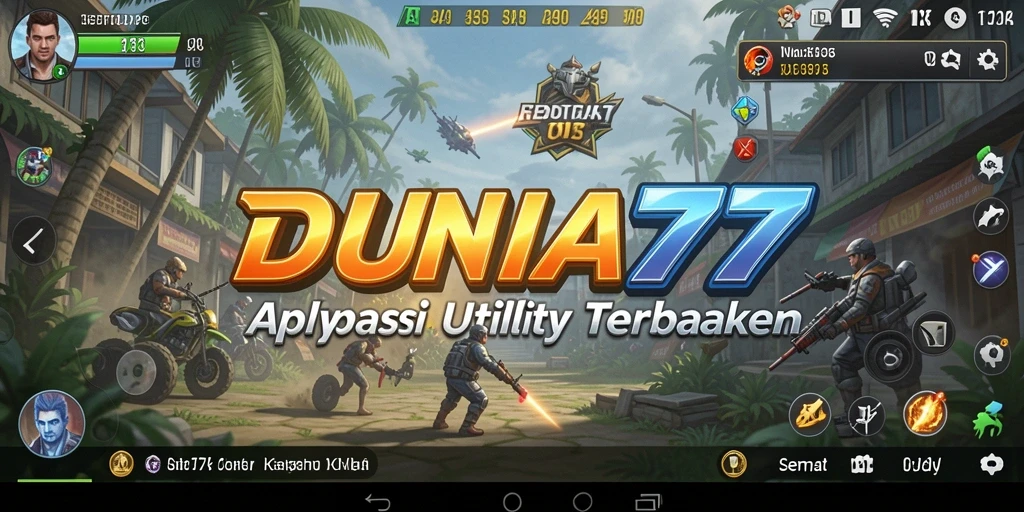 Tampilan aplikasi DUNIA77 yang minimalis dan intuitif.