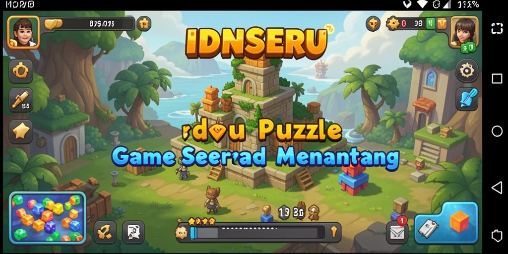 Tampilan gameplay puzzle IDNSERU yang menantang dan seru.
