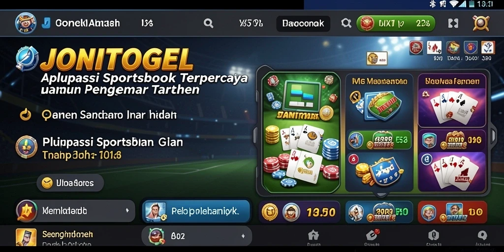 Tampilan utama JONITOGEL dengan berbagai pilihan taruhan olahraga.