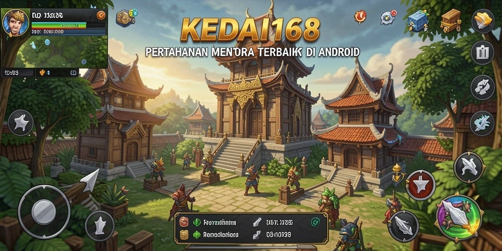 Gameplay menara pertahanan yang mendebarkan di KEDAI168.
