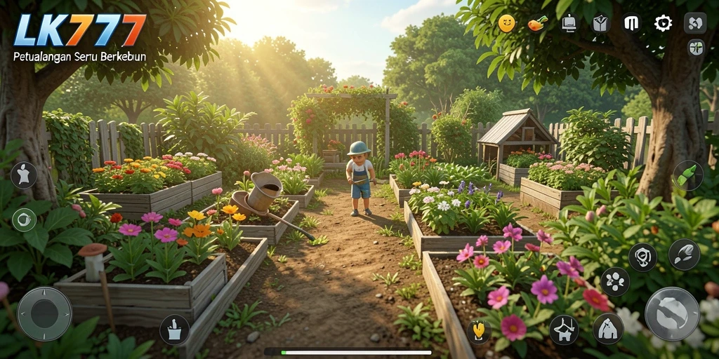 Gameplay LK777 yang menampilkan pengalaman berkebun yang interaktif dan seru.