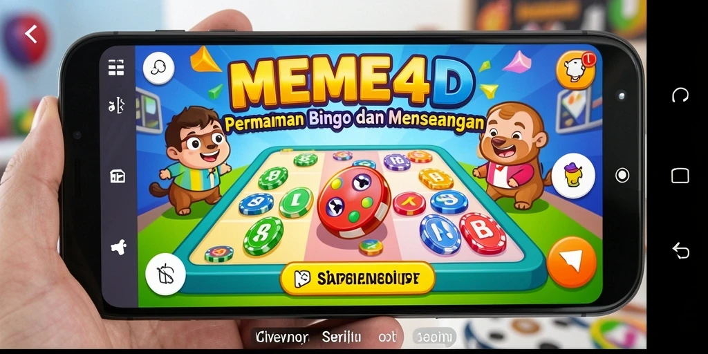 Tampilan game Bingo yang seru dan interaktif di MEME4D.