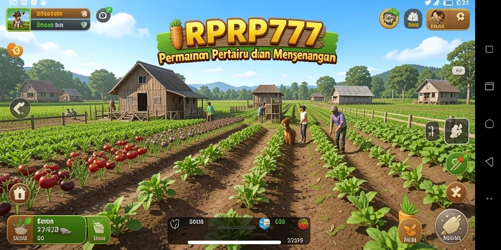 Tangkapan layar menunjukkan aktivitas bertani yang seru di RPRP777.
