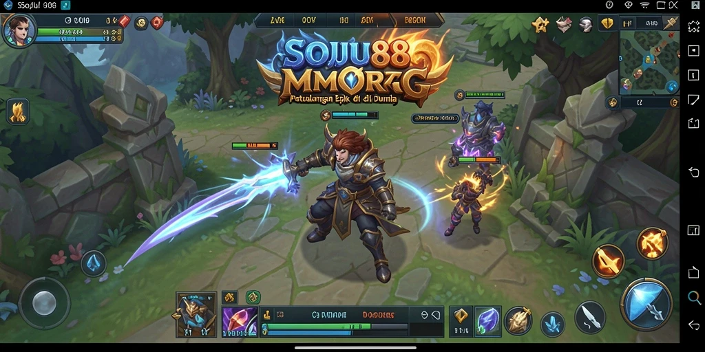 Gameplay fantastis di dunia MMORPG yang luas.