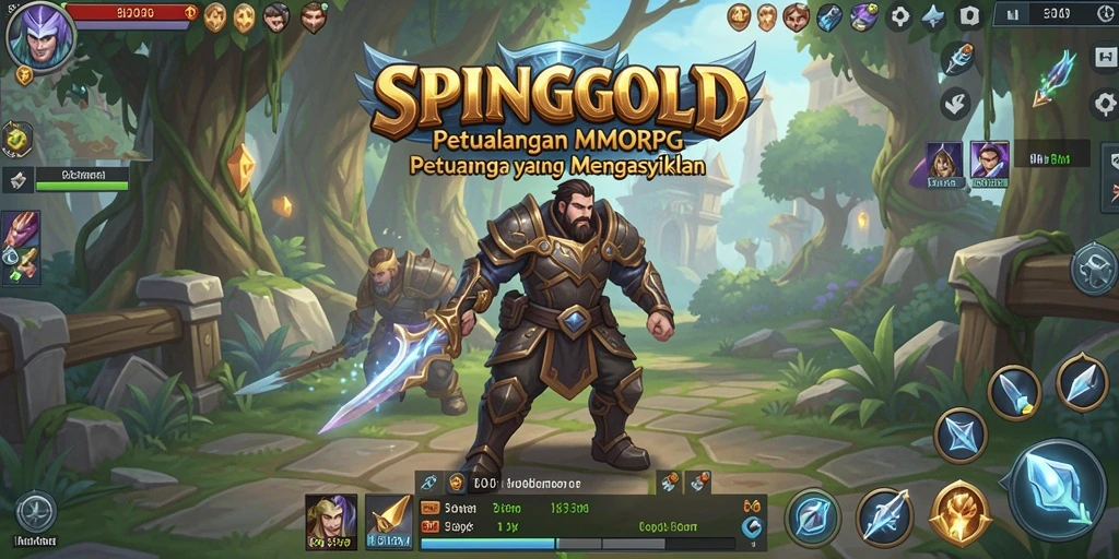 Tampilan menarik dari gameplay <strong>SPINGOLD</strong> dalam dunia fantasi.