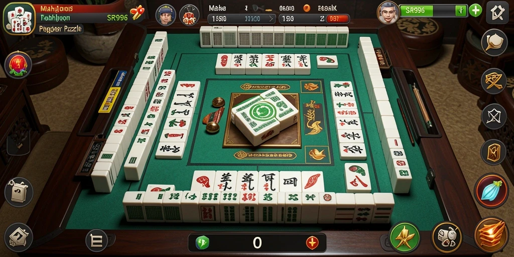 Tampilan gameplay permainan Mahjong yang seru dan menantang.
