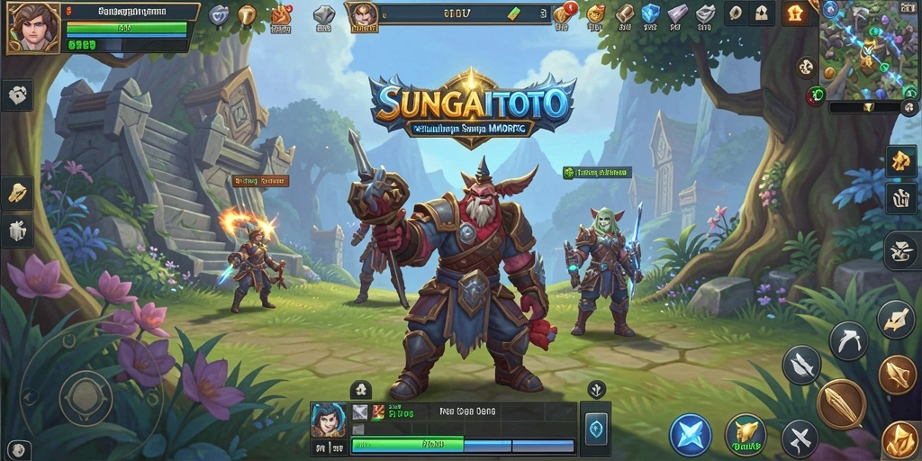 Tangkapan layar gameplay <strong>SUNGAITOTO</strong> yang menunjukan pertempuran epik di dunia MMORPG.