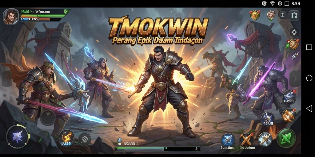 Gameplay mendebarkan dalam aksi tempur TMOKWIN.